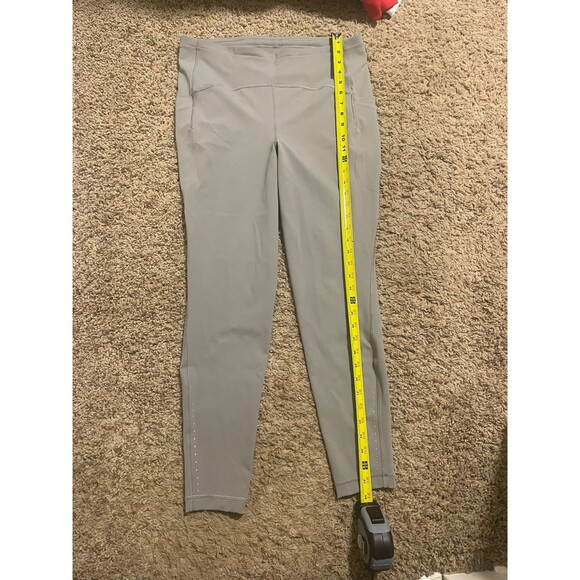 LULULEMON SenseKnit High-Rise Gray Running Leggings, Women’s Size 16 - Picture 9 of 9